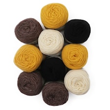 Adlibris Felting wool garn 100g Savanna 10-pack