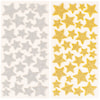 Klistremerker Stjerner glitrende Gull & Sølv 15-34mm 132 stk Playbox
