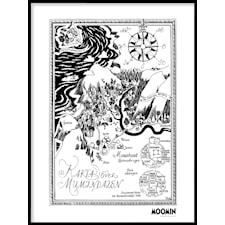 Mumin Poster Karta över Mumindalen 30x40 cm