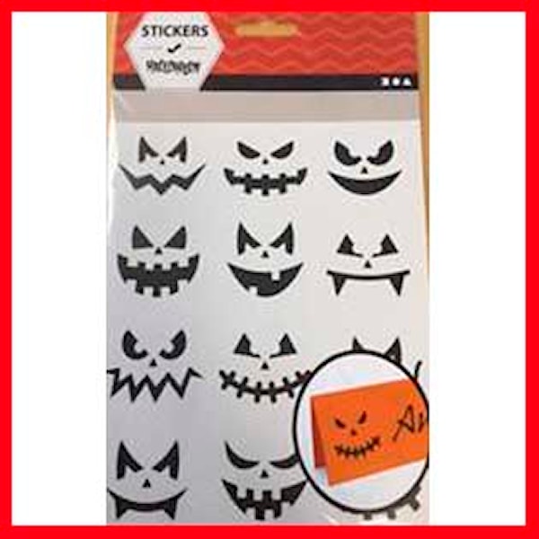 Klistermärken Halloween Små Ansikten 1 Ark - klistermärken Klistermärken Halloween Små Ansikten 1 Ark - klistermärken