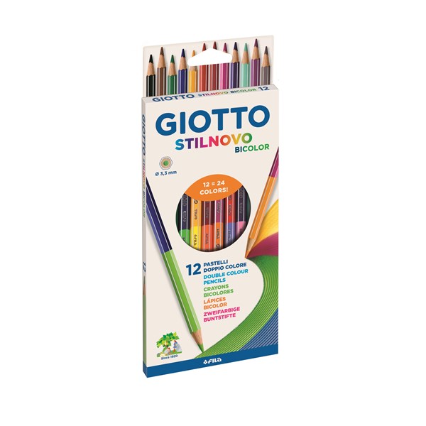 Bicolor Färgpennor 12-pack Giotto Stilnovo