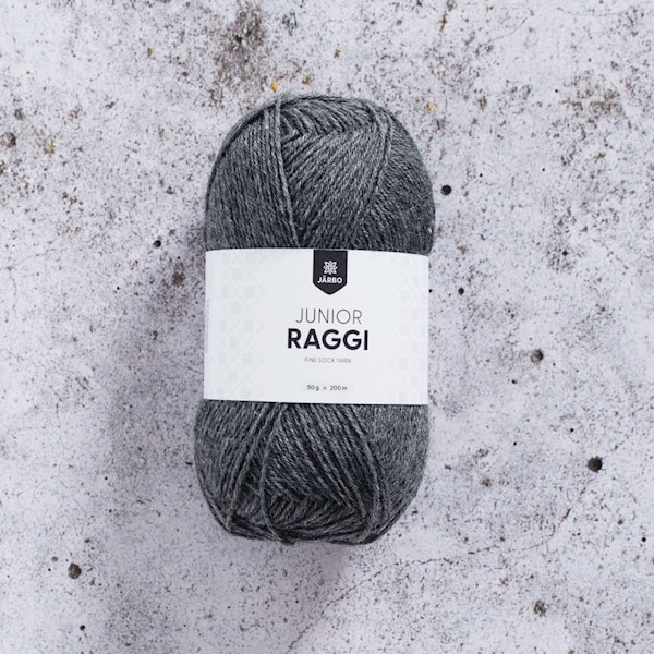 Junior Raggi Garn Ullmiks 50 g Dark Gray Järbo