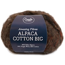 Adlibris Alpaca Cotton Big 50 g, Coffee Twist A681