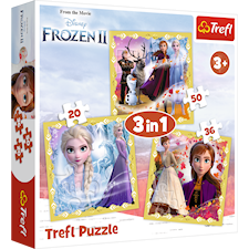 The Power of Anna and Elsa, Frozen II, 3-i-1 Pussel, Trefl