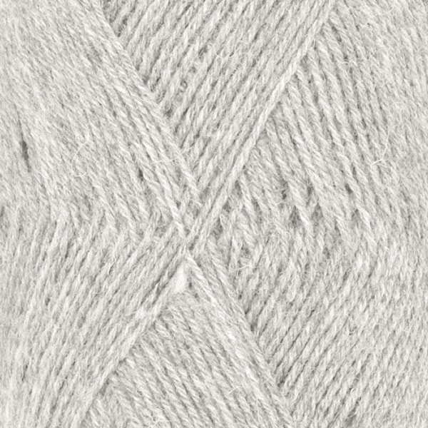Fabel Uni Colour Garn Ullmiks 50 g Lys Perlegrå 114 Drops