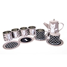 Tin Tea Set Grey, Pellianni