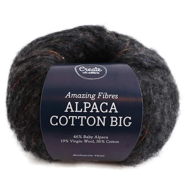 Adlibris Alpaca Cotton Big 50g Anthracite Twist A671