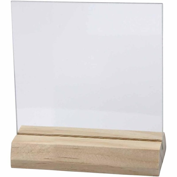 Glassplate med trefot, str. 7,5x7,5 cm, tykkelse 28 mm, 10 sett/ 1 pk.