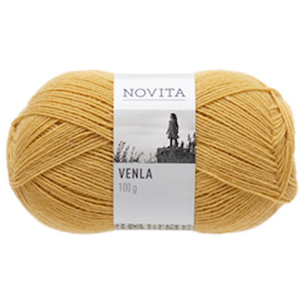 Novita, Venla, Garn, Ullmiks, 100 g, Safran 285