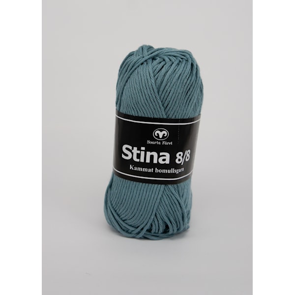 Stina 8/8 Garn Bomull 50 g dus blå/grønn 274 Svarta Fåret