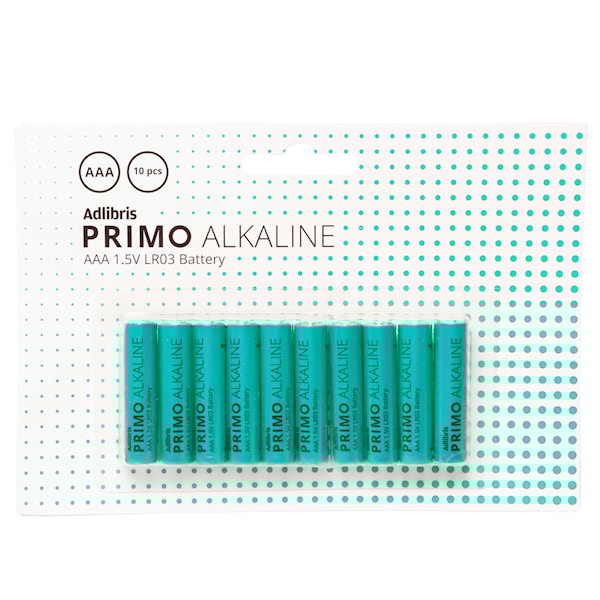 Batterier Adlibris Primo Alkalisk Ultra AAA 1,5 V 10 st