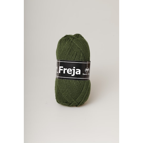 Svarta Fåret Freja Garn Akryl 50g olivgrön 284
