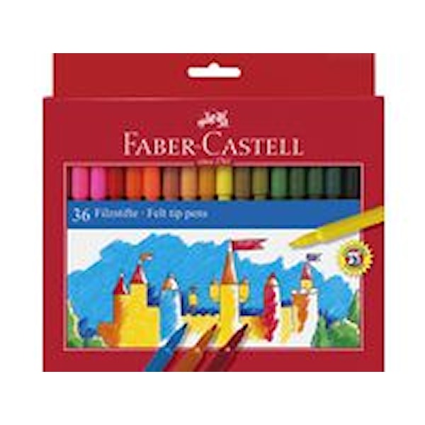 Faber-Castell Fibertusjer Barn 36 pakning