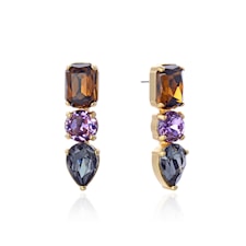 River Örhänge Brunt/Lavendel/Guld