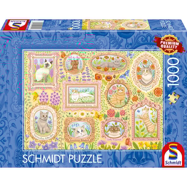 Puslespill Aristocratic cats in full bloom 1000 brikker, Schmidt