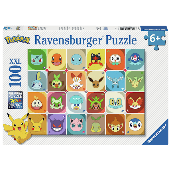 Pokémon Multicharacter Pussel XXL 100 Bitar, Ravensburger