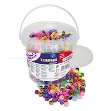 Plastperler i bøtte Kongoperler 1000 stk Playbox
