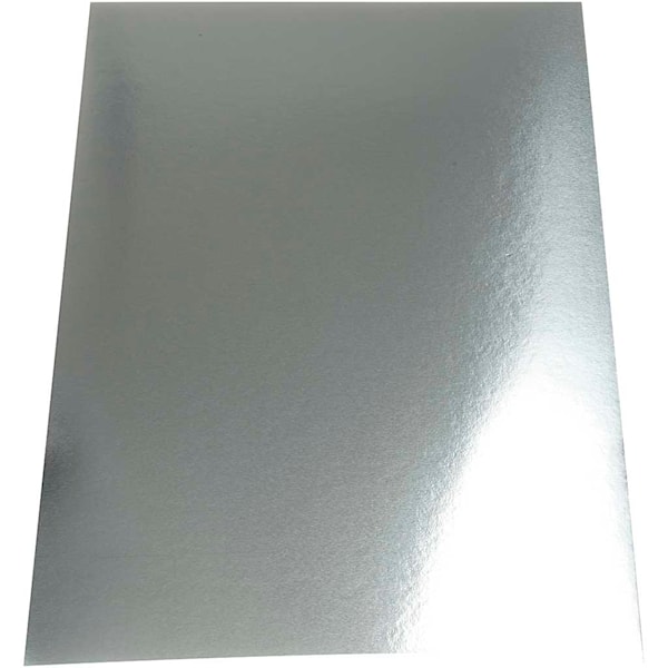 Metallkartong, A4 21x30 cm, 280 g, 10 ark, sølv