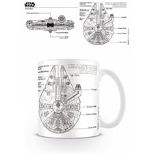 Star Wars Mugg Millennium Falcon Ritning