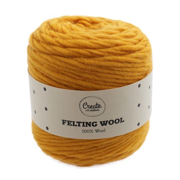 Adlibris Felting Wool 100g Mustard Yellow A102