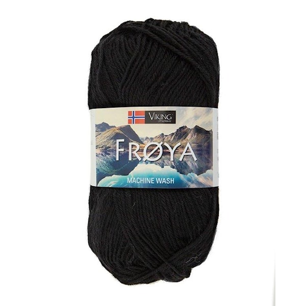 Viking of Norway Froya Garn Ullmix 50g Svart 201
