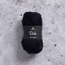 Tilda Garn Bomullsmix 50 g svart 01 Svarta Fåret