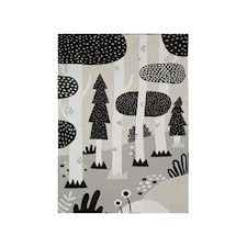 Södahl Magic Forest Pläd Magic Forest 100% Ekologisk Bomull 100x150 cm Svart
