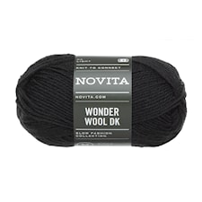 Wonder Wool DK Lanka 50 g Svart 099 Novita