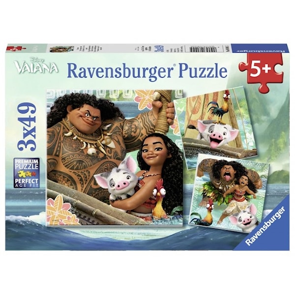 Vaiana?s Voyage, Pussel 3x49 bitar, Ravensburger