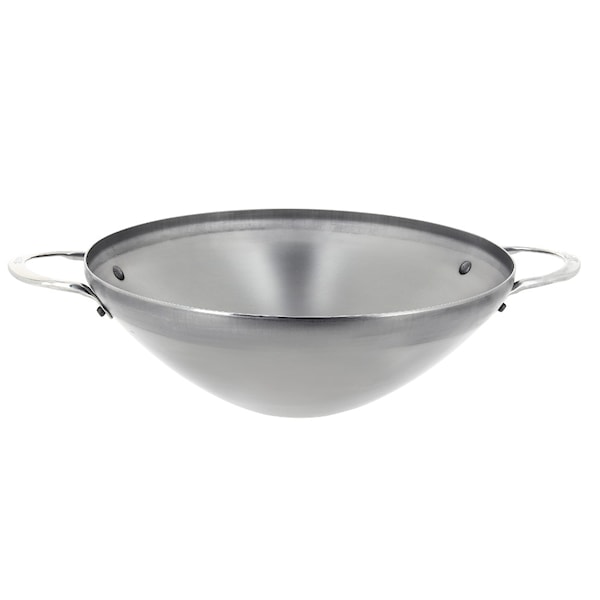 De Buyer Mineral B Wok med Två Handtag Dia 32 cm Kolstål De Buyer Mineral B Wok med Två Handtag Dia 32 cm Kolstål