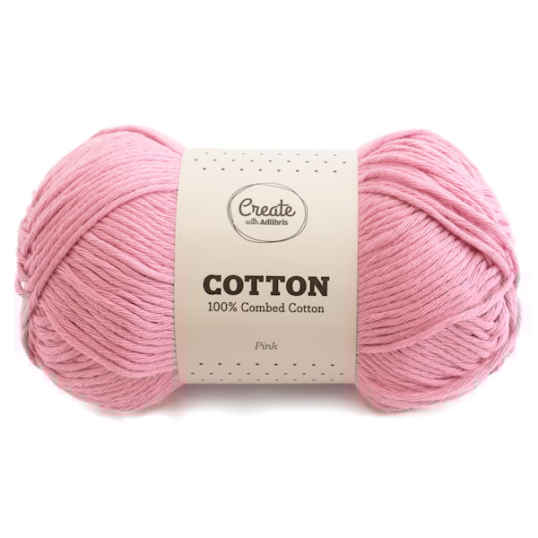 Adlibris Cotton 8/9 lanka 100g Pink A098