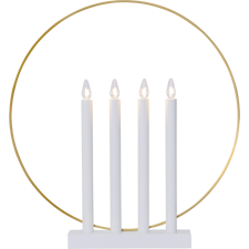 Star Trading Ljusstake Glory 42x7,5x45 cm Vit