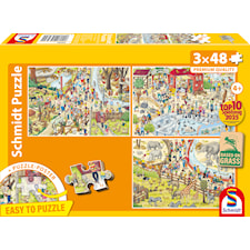 Kul På Djurparken Barnpussel 3x48 Bitar Schmidt