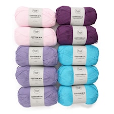 Adlibris Bomull 8/4 Garn 100g Fin Mormorsruta 10-pack