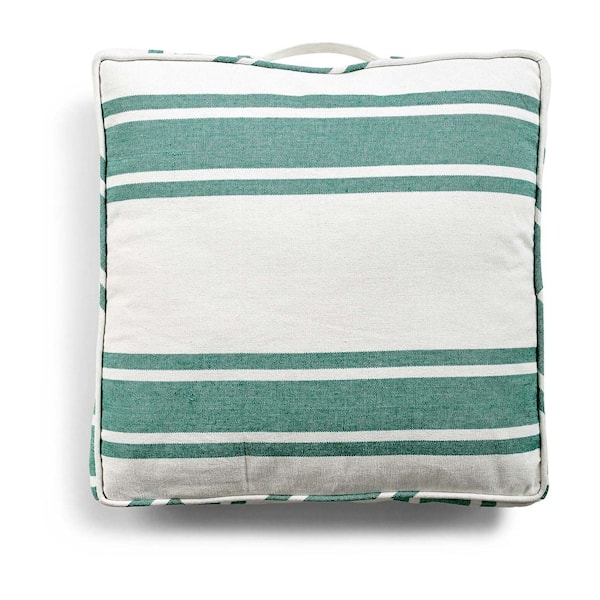 Day home Nordic Stripe Futon/ Sittdyna 100% Bomull 45 x 45 x 5 cm Virdis/ Vit