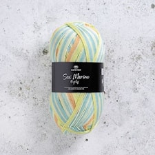 Sox Merino 4-ply ullmix 100g Miami Beat (006) Svarta fåret