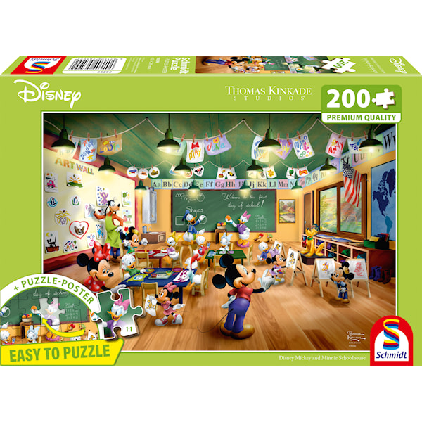 Mickey And Minnie School Barnpussel 200 Bitar Schmidt