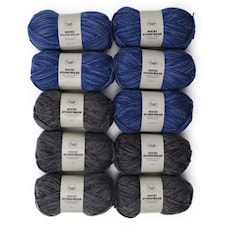 Adlibris Socki Stonewash 100g Grey and blue 10-pack