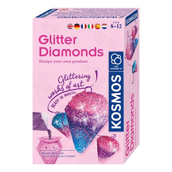 Kosmos Glitter Diamonds, Eksperiment sett, Kjemi, 8 år, Flerfarget