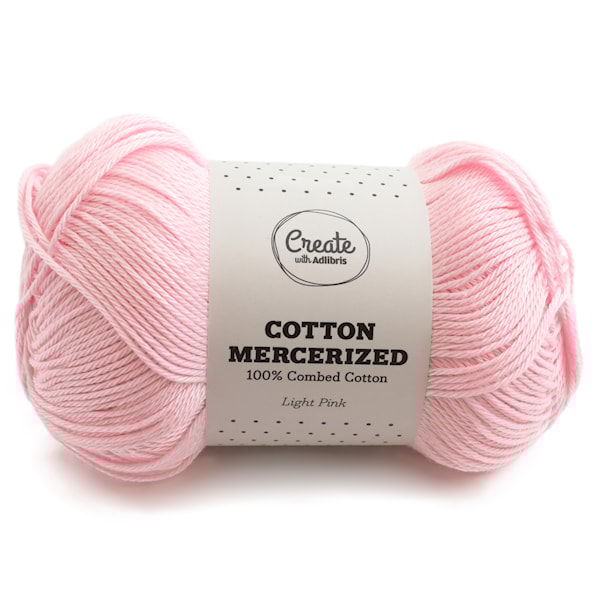 Adlibris, Mercerisert bomull, 100 g, Light Pink A320