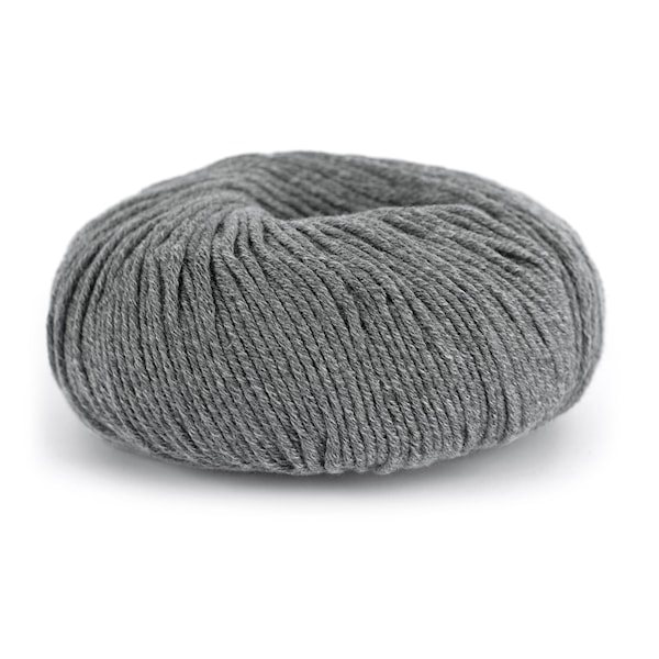 Knit At Home Classic Cotton Merino Ullmix 50 g Mørk Grå Melert 802