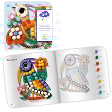 Luo värikkäitä lintuja lankapalloilla Djeco