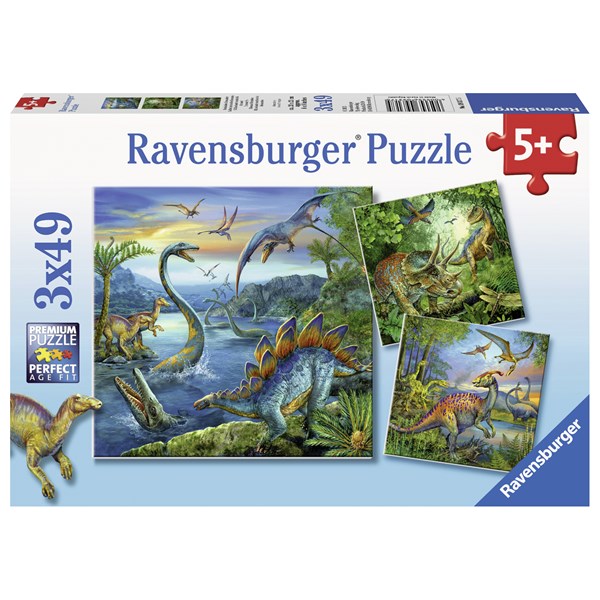 Dinosaur Fascination, Pussel, 3x49 bitar, Ravensburger
