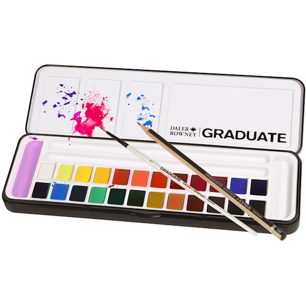 Akvarellfarge Graduate 24 Halvkopper Daler-Rowney