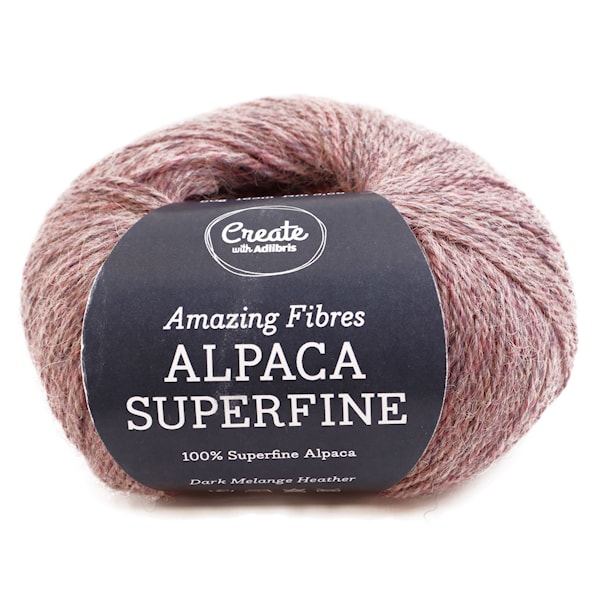 Adlibris Alpaca Superfine 50g Dark Melange Heather A223