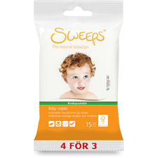 Sweeps® Baby wipes, 15st
