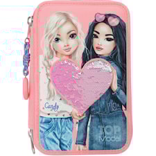 Trippelpennfodral med paljetter TOPModel