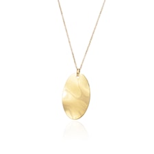 Isla Oval Långt Halsband Guld