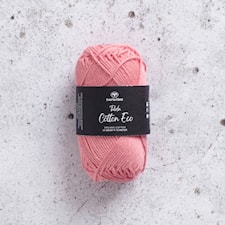 Tilda Cotton Eco puuvillalanka 25 gr Living Coral (426237) Svarta Fåret