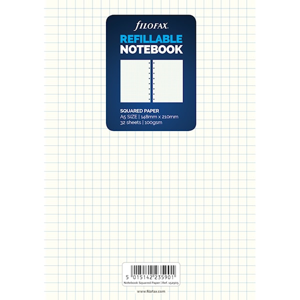 Notatbok A5 Refill rutete Filofax